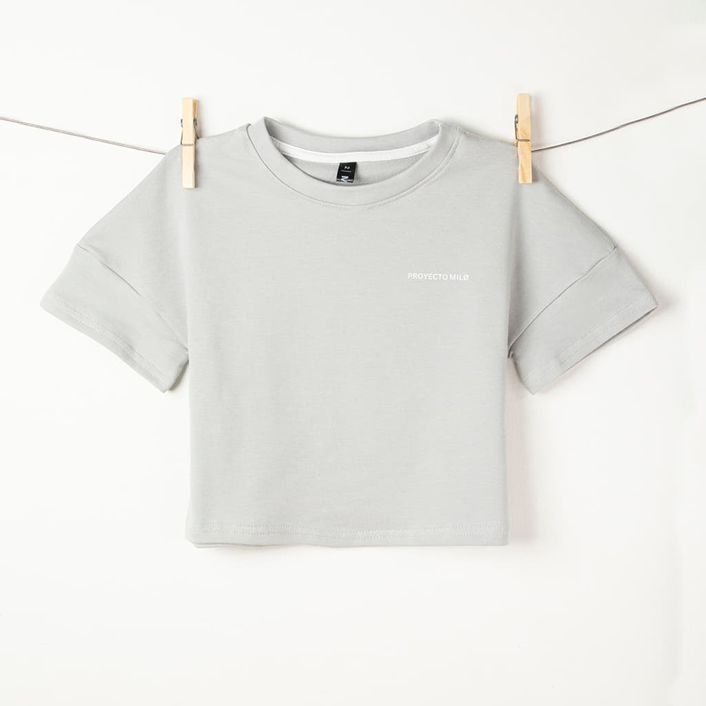 REMERA OVER GABY GRIS TOPO CLARA