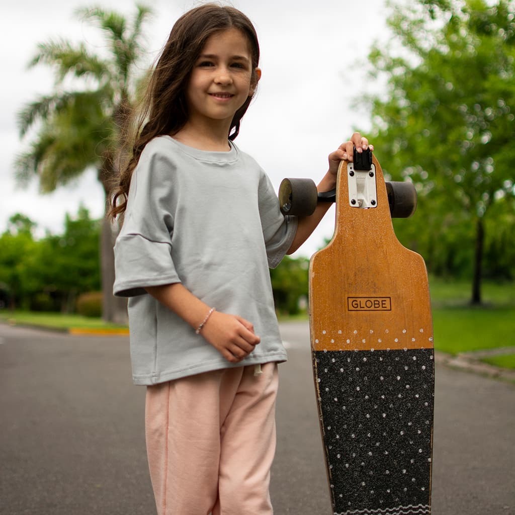 REMERA OVER GABY GRIS TOPO CLARA
