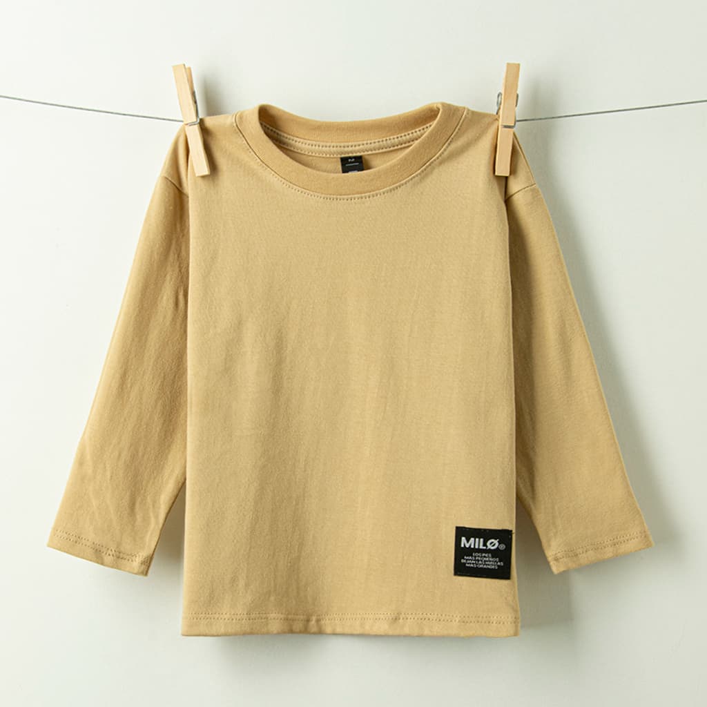 REMERA MANGA LARGA OVERSIZE JARA BEIGE
