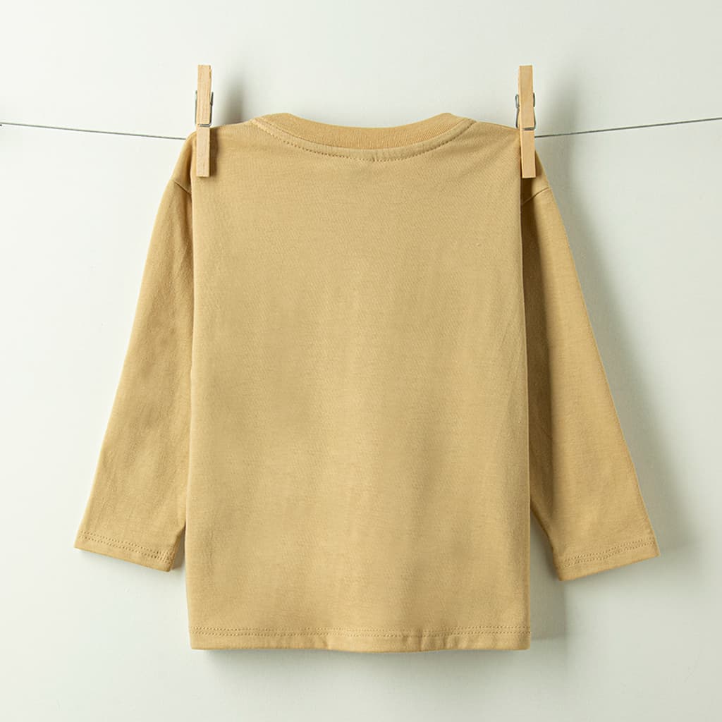 REMERA MANGA LARGA OVERSIZE JARA BEIGE
