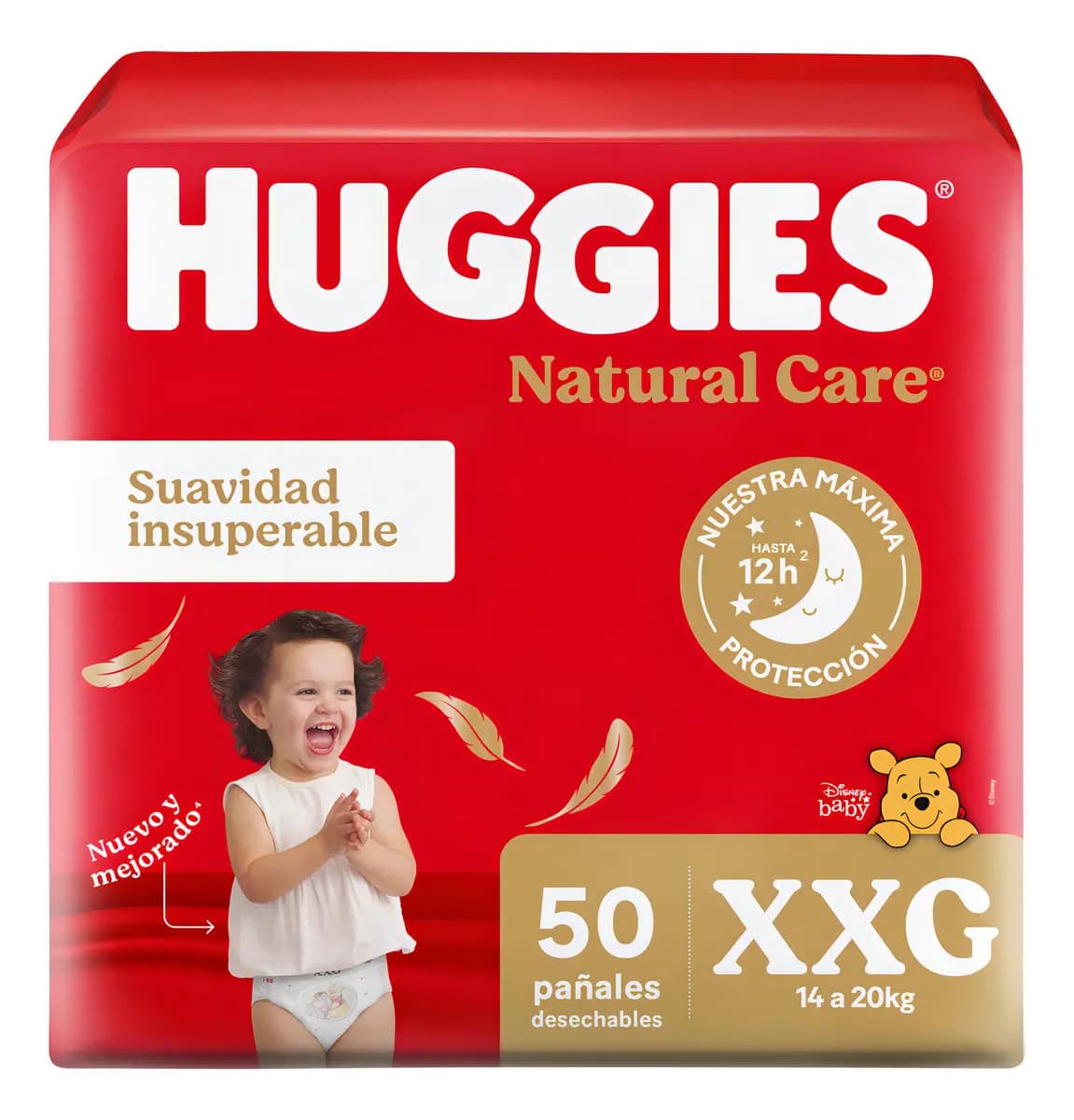 Pañales Huggies Natural Care Talle XXG X 50 Un