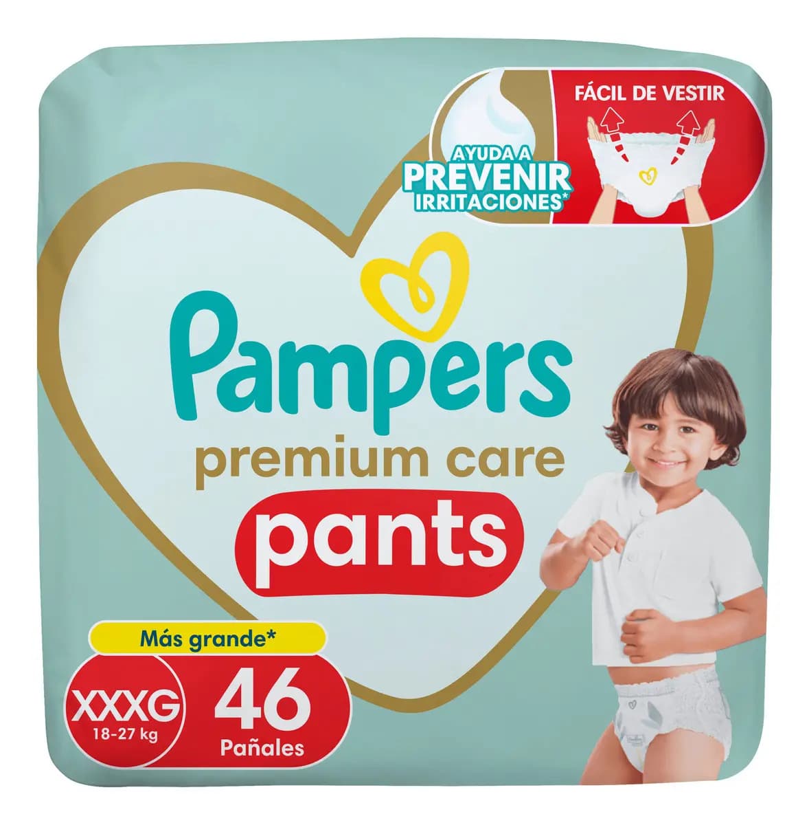 Pañales Unisex Premium Care Pants 46uds Xxxg Pampers