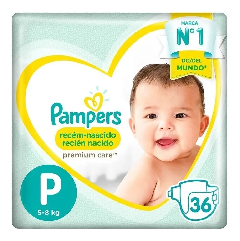 Pañales Pampers Recién Nacido Premium Care P